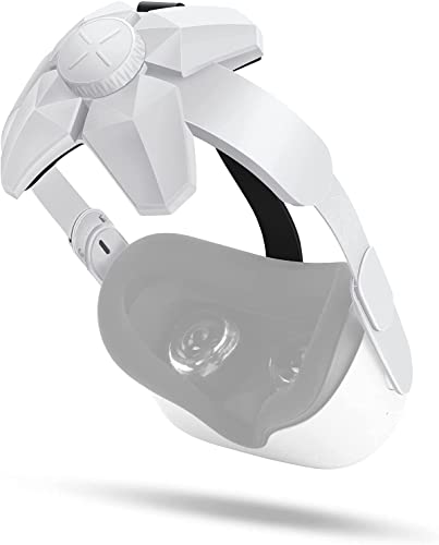Image of Careflection || Adjustable Head Strap Compatible for Oculus Quest 2 Elite Strap with Cushion, Comfort Foam Pad, Design Balance Weight, Reduce Pressure
