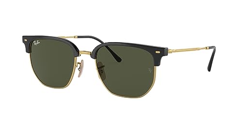 Óculos de Sol Ray-Ban New Clubmaster 0RB4416 601/31 Tam 53 / Preto/Ouro - Lentes Verde