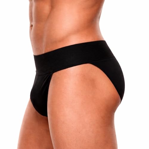 Image of NINQ Men's Athletic Supporter Underwear with Elastic Waistband, Breathable Fabric Gym Support Brief, Comfortable Innerwear for Sports, Workout, Running & Training