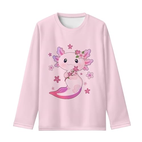 Image of Long Sleeve Shirts for Girls Casual Crewneck Tops Fall Winter Outfits for 3-16 Years Old