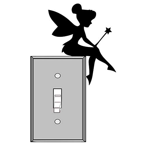 VALIANT COLLECTIONS Tinkerbell Decal Light Switch Vinyl Decal Sticker Tinkerbell Fairy for Wall Switch, Vehicle, Computer, Home Decor | 3 X 4 Inch | VC-323