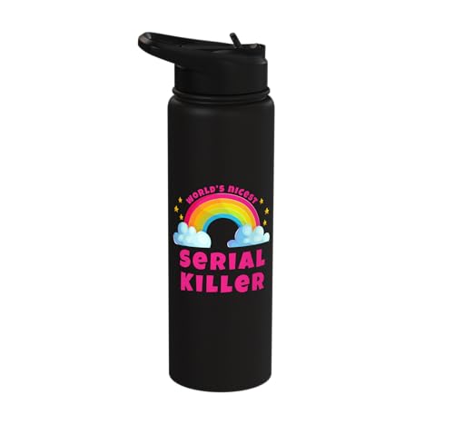 World's Nicest Serial Killer | Sarcastic Retro Serial Killer Stainless Steel Insulated Water Bottle