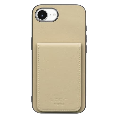 LOOF BASIC-SHELL SLIM CARD �{�v �J�[�h�z���_�[ �X�}�z�P�[�X for iPhone 16e / 17e �p �P�[�X �J�o�[ �J�[�h���[ �w�� �X�g���b�v�z�[�� �J�[�h���� �V�F�� �w�ʎ��[ �J�[�h�P�[�X ���^ �X�^���h [�x�[�W