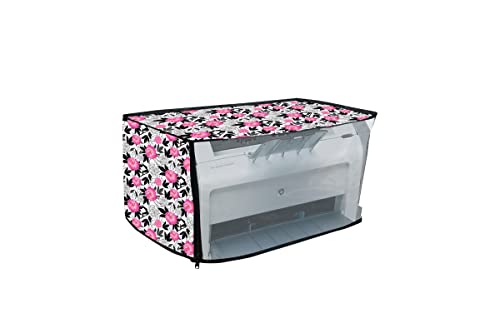 Image of Printer Cover for HP Laserjet M1020 Plus Printer with Zipper for Dust Protection (Leaf Pink )- Size(15x8.5x9.5Cm)