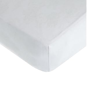 American Baby Company 100% Natural Cotton Jersey 7.5 Extra Deep Pocket Sheet Desigd for 5 Mini-Crib Mattress, White, for Boys and Girls, Pack of 1