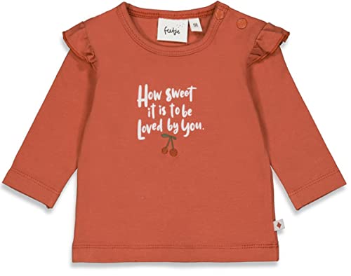 Feetje Langarmshirt in Terracotta Rot aus Bio BW Jersey mit Spruch Print...