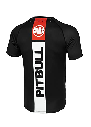 PITBULL - Camiseta Deportiva de Hombre, Corte clásico Ajustado, Camiseta térmica para Hombre Pit Bull West Coast, Camiseta de Hombre Hilltop Sports, Camiseta de Nylon Ideal para Hombre Rashguard, L