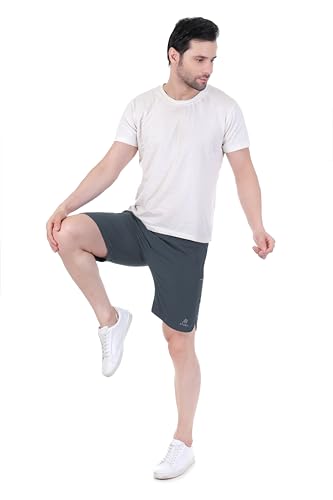 Image of Sports Shorts for Men, Athletic Running & Gym Shorts with Zip Pocket, Regular Fit Training Shorts