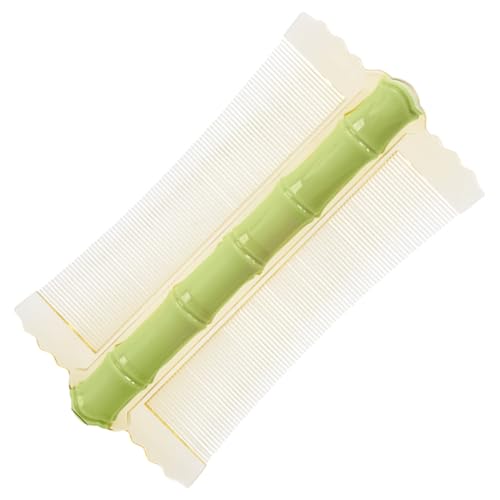 Peine para la Caspa Peine para Piojos con Dientes Finos de Doble Cara Peine para Pulgas de Pelo Grueso Peinetas para el Pelo Cabelludo para Niños Mujeres y Hombres (Verde)