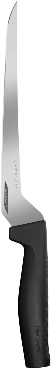 Fiskars 1054946 Fillet Knife Solid Edge Elegant Design Total Length 32.1 cm Stainless Steel / Plastic