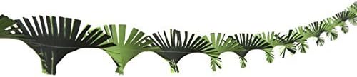 Hand Made by Aunty Mabel NOW MADE WITH NEW SUPERIOR QUALITY CREPE PAPER Hand Fringed Ceiling Decoration Streamer Party Wedding Christmas (black and light green)