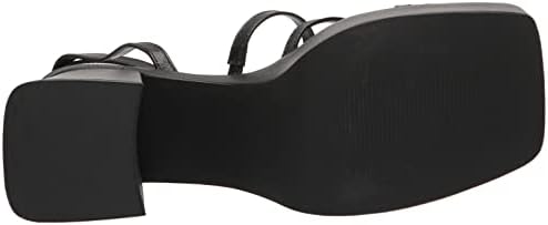 Steve Madden Women's Barbb Heeled Sandal, Black Leather, 7.5 | Image 3