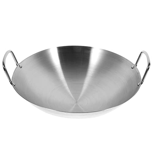 Wok de acero inoxidable con doble asa 28x28 cm miniatura 1