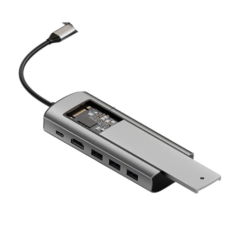 6-in-1 USaB C Hub USaB C Docking Station with Disk Storage Function M.2 Nvme Sata Ssd Type C to Hdmi Adaptier for MaicB00k Pro