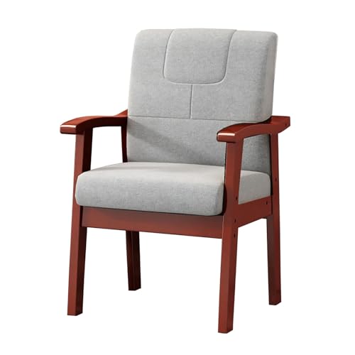 Elegante silla de comedor tapizada, silla decorativa de madera maciza para oficina, sala de estar, hotel y restaurante (color: B) - cómoda y duradera