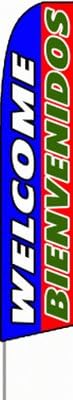 Welcome Bienvenidos Feather Banner Flag (Complete Kit)