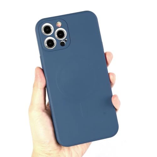 Coque silicone liquide pour iPhone 11 bleu l'élégance magnétique