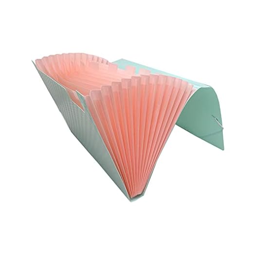 TOPTEAM - Archivador acordeón, Carpeta clasificadora con 13 compartimientos, archivadores oficina organizador documentos, carpetas plastico A4, carpetas archivadoras colores pastel (TURQUESA)