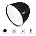 Selens Parabolic Deep Softbox 27.5 inches / 70 Centimeters Hexadecagon Quick Collapsible Umbrella Softbox with Bowens Speedring Mount for Photo Studio Lighting Flash Light