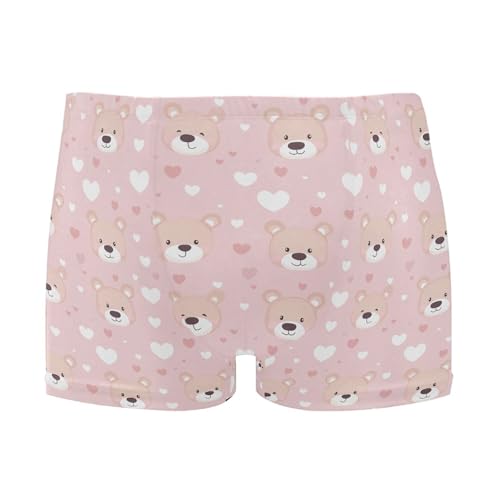 Cute Teddy Bear Mens Swim Trunk Swimwear Bathing Suit Swim Brief Square Leg Board Short S B0404224