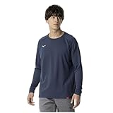 [ミズノ] トレーニングウエア ブレスサーモ Tシャツ 長袖 吸湿発熱 32MAB543 メンズ ページエントブルー