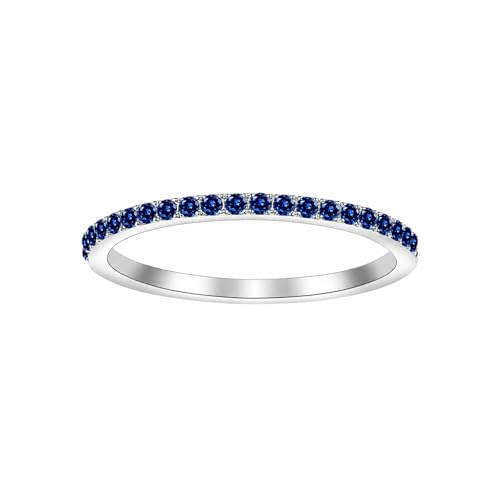 GlameVibe Birthstone Rings For Women, Silver Stackable Cubic Zirconia Stainless Steel Birth Stone...