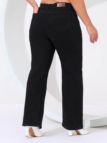 Image of Nifty Women's High Rise Denim Stretchable Straight Fit Plus Size Jeans