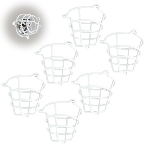 RosyOcean Lot de 6 protège-têtes d'arroseur blancs pour têtes d'arrosage de 1,27 cm et 1,9 cm pour protéger le montage encastré, les parois latérales et les cages semi-encastrées