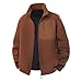 Mens Soft Polar Fleece Jackets Fashion Long Sleeve Zip Up Lightweight Jacket Fall Winter Coats with Zipper Pockets