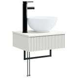 QJBSAVVA Mobile Lavabo da Parete con Lavandino Bianco 40x35x39 cm