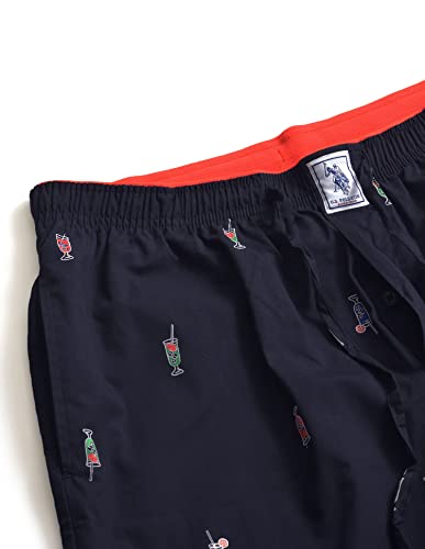 Image of U.S. POLO ASSN. Men's IYAD Printed Mid Rise Cotton Lounge Pants