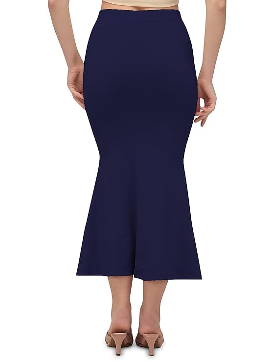 Image of Saree Shapewear Petticoat for Women | Fish Cut Mermaid Slim Fit Saree Shaper with Tummy Control & Side Slit | Stretchable Cotton Lycra Petticoat for Saree, Lehenga, Gown, Bridal Wear