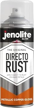JENOLITE Directorust Metallic Gloss Spray Paint | COPPER | 400ml | Multi-Surface Copper Spray Paint for Metal, Wood, Plastic | All-In-OnePrimer, Undercoat and Topcoat | Interior & Exterior