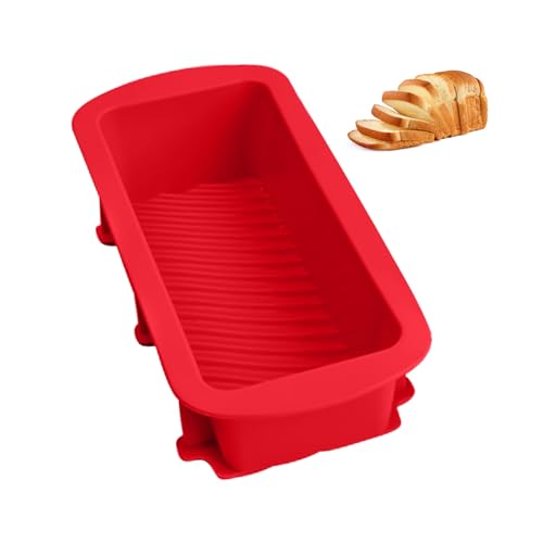 NYGGTYK Molde Rectangular de Silicona para Hornear, Antiadherente, Rojo