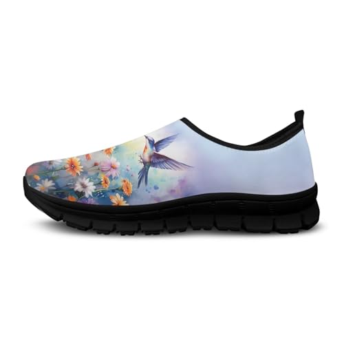 Image of Womens Slip On Walking Shoes Non Slip Loafer Breathable Holiday Travel Shoe Lightweight Casual Low Top Sneakers SizeUS 5.5-11.5