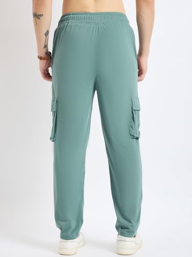 Image of Modeve Men's Cargo Style Solid Trackpant