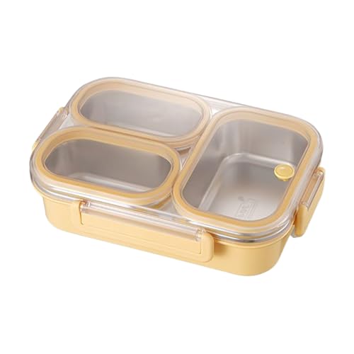Boîte de rangement alimentaire acier inoxydable 3 compartiments pour école - 2