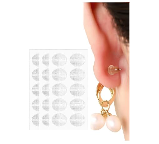 UNVELIS Ear Lobe Tape/Invisible Ear Lobe Support Patch for Pierced Ears - Eliminates The Look of Torn or Stretched Piercings - Protects Healthy Ear Lobes from Tearing (Pack of 40)-image-47