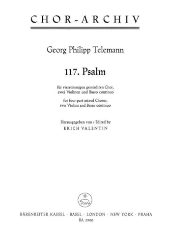 GEORG PHILIPP TELEMANN : PSALM 117 LAUDATE JEHOVAM - SATB ET ACCOMPAGNEMENT