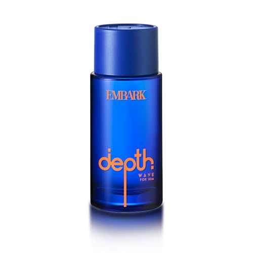 Image of EMBARK Depth Wave Eau De Parfum for Men | 100ml Long Lasting Fresh Aromatic perfume | Lemon, Mint, Geranium & Vetiver | Gift for Him