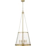 Z-Lite 341P18-RB Prescott Pendant, 4-Light 240 Total Watts, Rubbed Brass