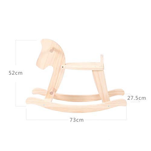 Schaukelpferd QIQIDEDIAN Massivholz in Trojan Nordic Baby Baby Trojanisches Pferd – Bild 6