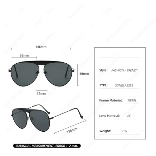 Lunettes de soleil UV400 Protect en métal dégradé pour le sport de plein air - 5