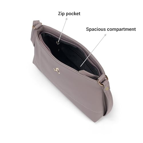 Image of Mochi Women Casual PU Soft Body Zipper closure Solid Sling Bag