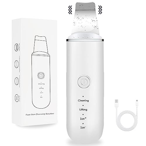 Face Skin Scrubber,Skin Spatula,Blackhead Remover Pore Cleaner with 4 Modes,Facial Scrubber Spatula for deep Cleansing