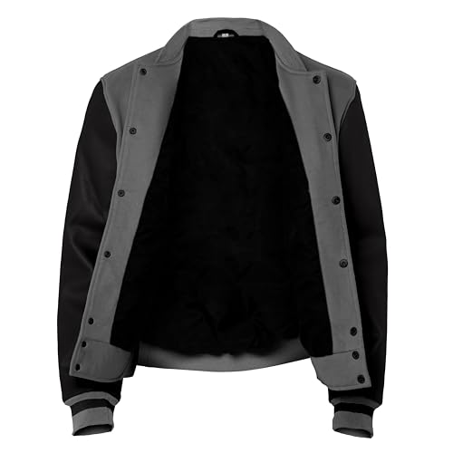 Image of Baseball Wool Letterman Varsity Faux Leather Sleeve For Men | Wool Varsity Bomber Jacket