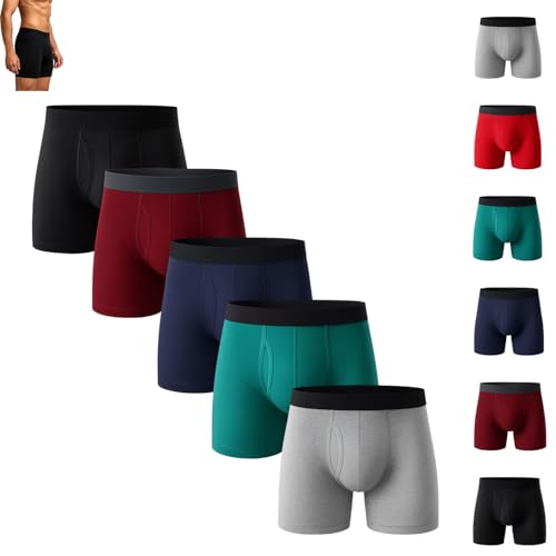 Essence Dual Pouch Boxers, Men’s Underwear with Pouch for Balls, Men Breathable Boxer Briefs, Moisture Wicking