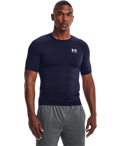 Under Armour enganliegende Boxershorts, komfortable und atmungsaktive Herren Unterhosen, Midnight Navy / White, S, 1361518