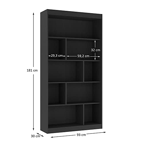 Estante para Livros 4 Prateleiras Home Office Espresso Móveis Onix Tx/onix Tx