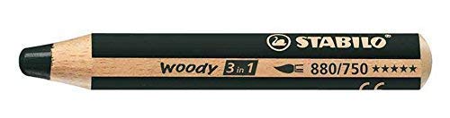 STABILO Woody 3 en 1 lápices jumbo negro x3 miniatura 1
